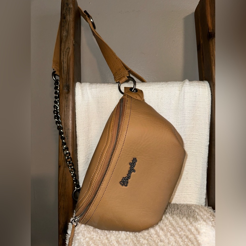 Wrangler Genuine Leather Belt Bag - Brown